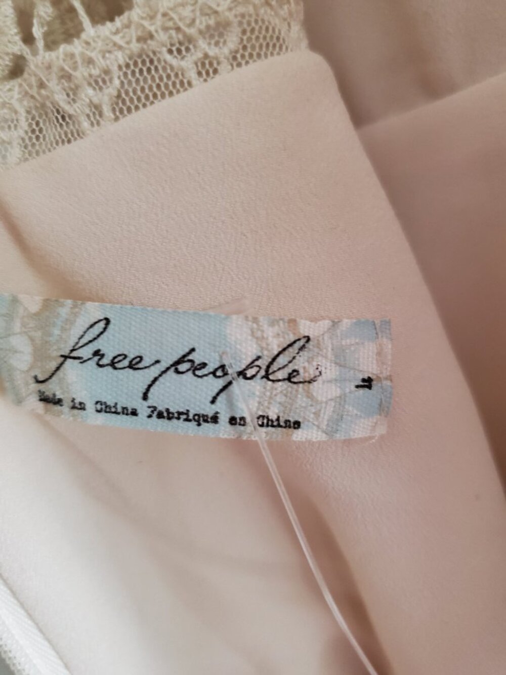 Free People creme lace dress size 4 - Picture 7 of 10